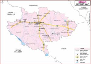 Siwan District Map