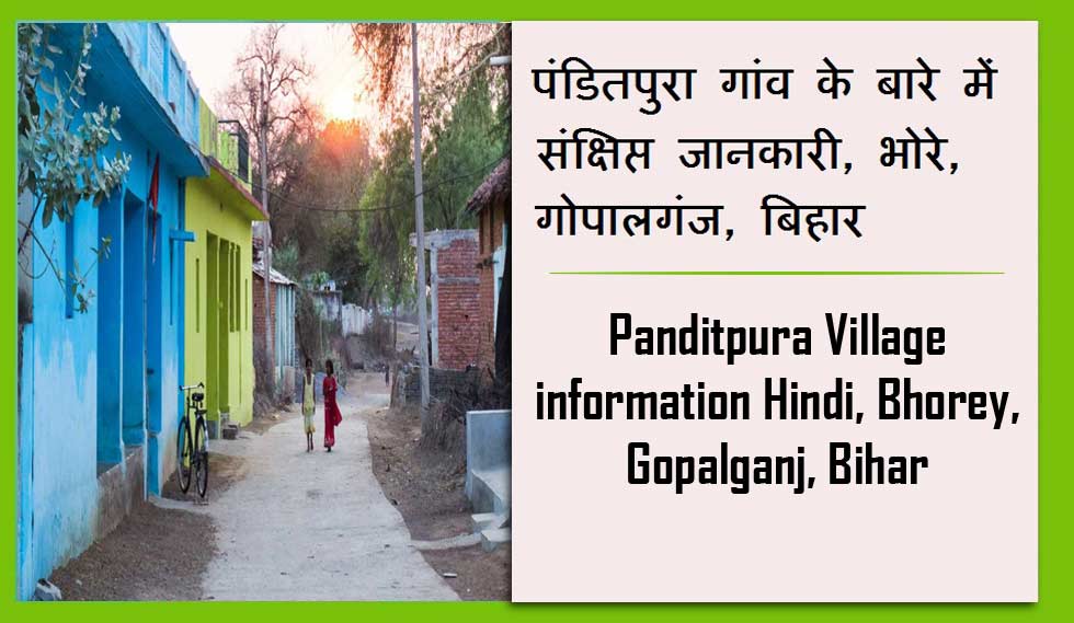 पंडितपुरा गांव के बारे में जानकारी, भोरे, गोपालगंज | Panditpura Village information Hindi, Bhorey, Gopalganj