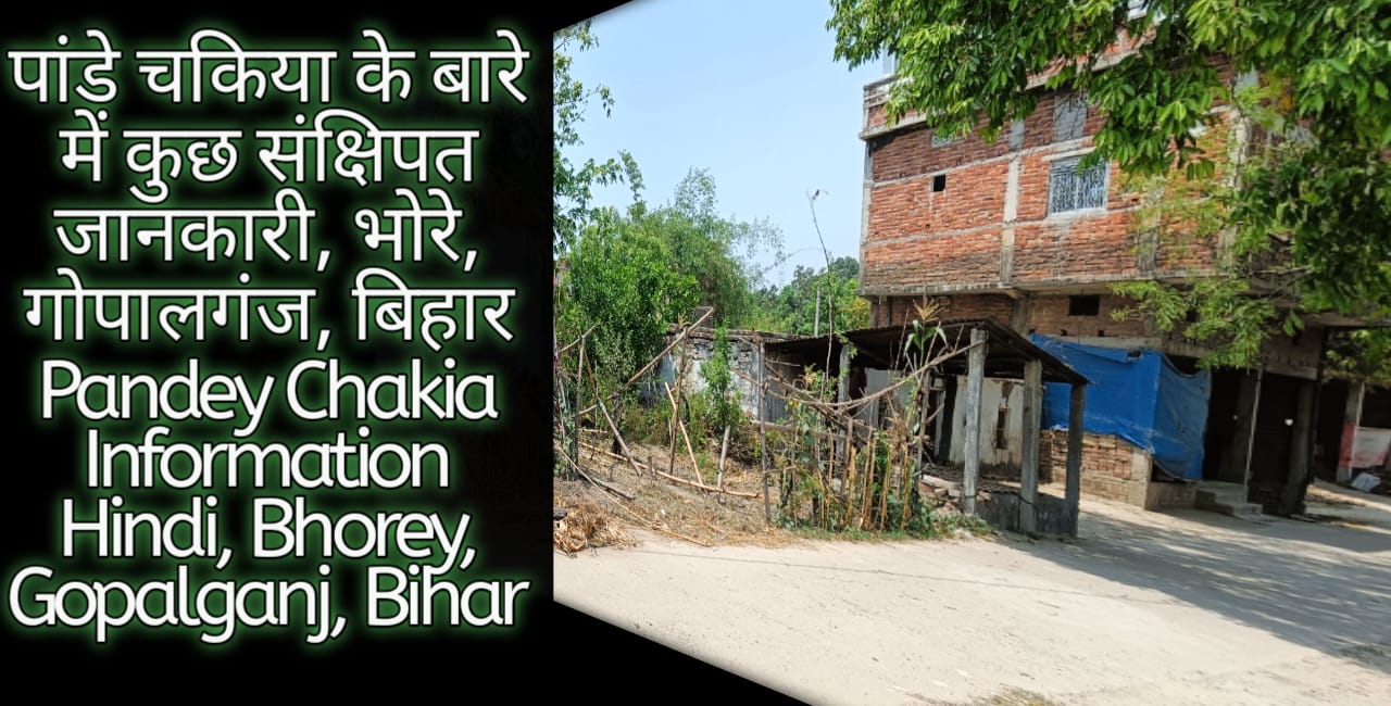 पांडे चकियां गांव के बारे में संक्षिप्त जानकारी, भोरे, गोपालगंज | Pandey chakia Village information Hindi, Bhorey, Gopalganj