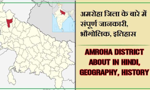 अमरोहा जिला के बारे में संपूर्ण जानकारी, भौगोलिक, इतिहास | Amroha District About in Hindi, Geography, History