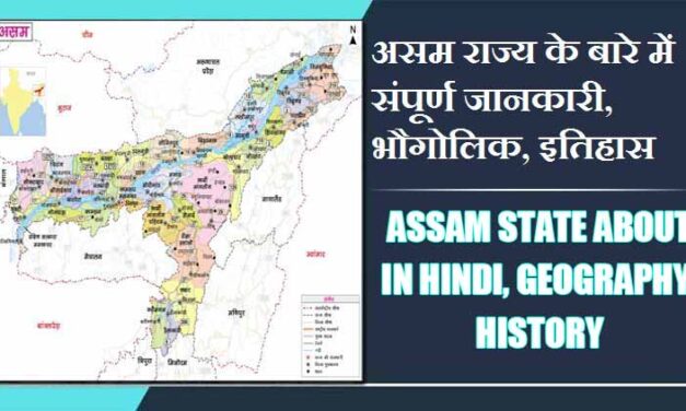 असम राज्य के बारे में संपूर्ण जानकारी, भौगोलिक, इतिहास | Assam State About in Hindi, Geography, History