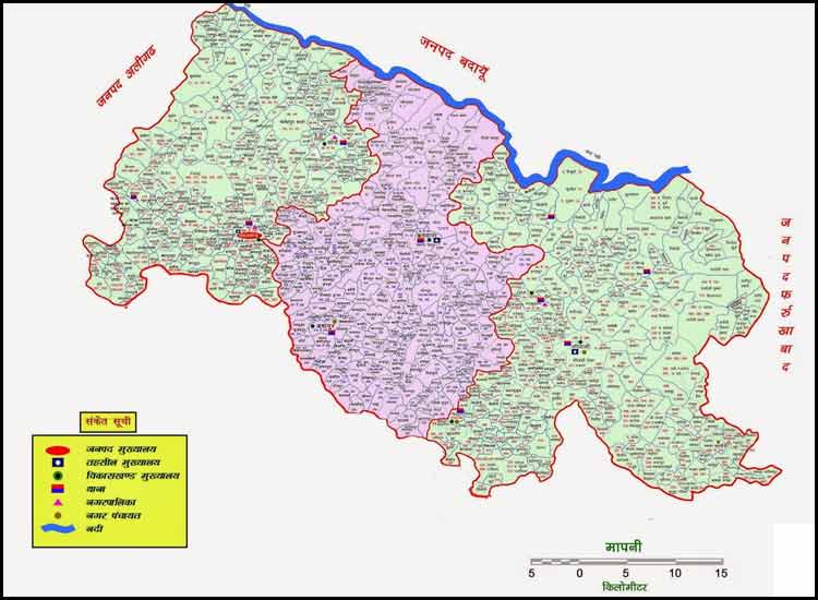 Kasganj District Map