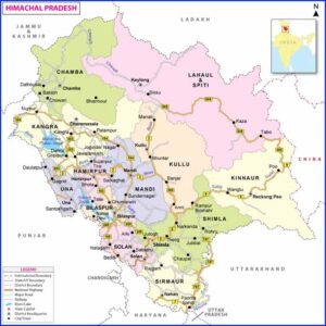 Himachal Pradesh State Map