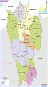 Mizoram State Map