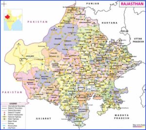 Rajasthan State Map