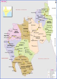 Tripura State Map
