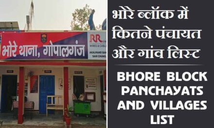 भोरे ब्लॉक में कितने पंचायत और गांव लिस्ट | Bhore Block Panchayats and villages List