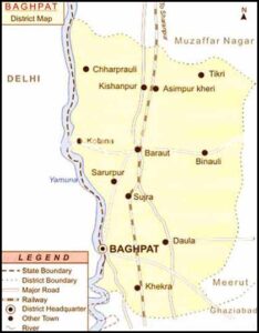 Baghpat District Map