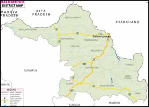 Balrampur District Map