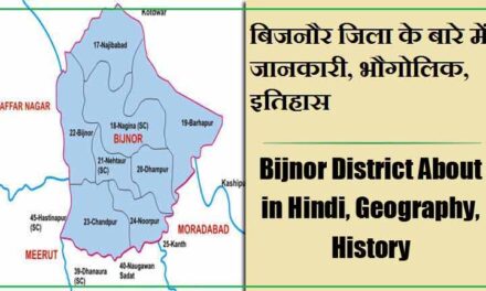 बिजनौर जिला के बारे में जानकारी, भौगोलिक, इतिहास | Bijnor District About in Hindi, Geography, History