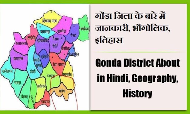 गोंडा जिला के बारे में जानकारी, भौगोलिक, इतिहास | Gonda District About in Hindi, Geography, History
