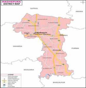 Madhepura District Map