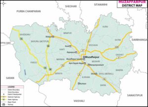 Muzaffarpur District Map