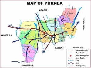 Purnia District Map