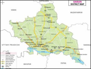 Saran District Map