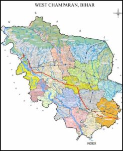 West Champaran District Map