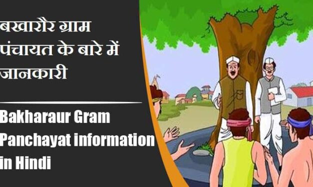 बखारौर ग्राम पंचायत के बारे में जानकारी । Bakharaur Gram Panchayat information in Hindi