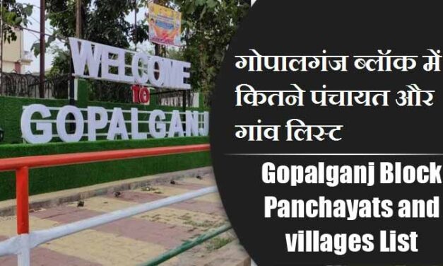 गोपालगंज ब्लॉक में कितने पंचायत और गांव लिस्ट | Gopalganj Block Panchayats and villages List