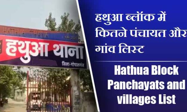 हथुआ ब्लॉक में कितने पंचायत और गांव लिस्ट | Hathua Block Panchayats and villages List