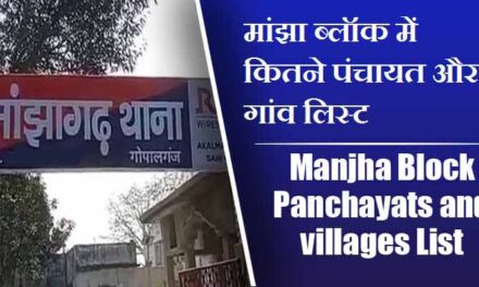 मांझा ब्लॉक में कितने पंचायत और गांव लिस्ट | Manjha Block Panchayats and villages List