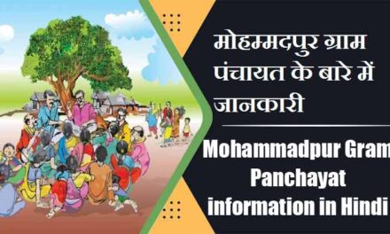 मोहम्मदपुर ग्राम पंचायत के बारे में जानकारी । Mohammadpur Gram Panchayat information in Hindi