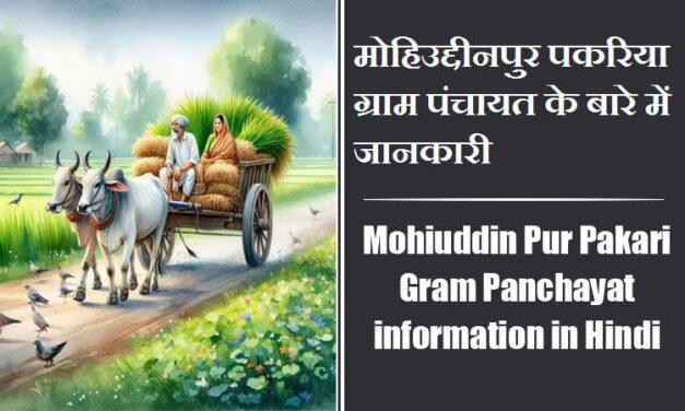 मोहिउद्दीनपुर पकरिया ग्राम पंचायत के बारे में जानकारी | Mohiuddin Pur Pakari Gram Panchayat information in Hindi