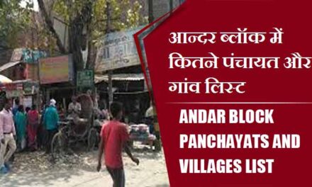 आन्दर ब्लॉक में कितने पंचायत और गांव लिस्ट | Andar Block Panchayats and villages List