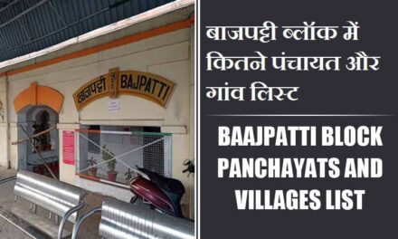 बाजपट्टी ब्लॉक में कितने पंचायत और गांव लिस्ट | Baajpatti Block Panchayats and Villages List