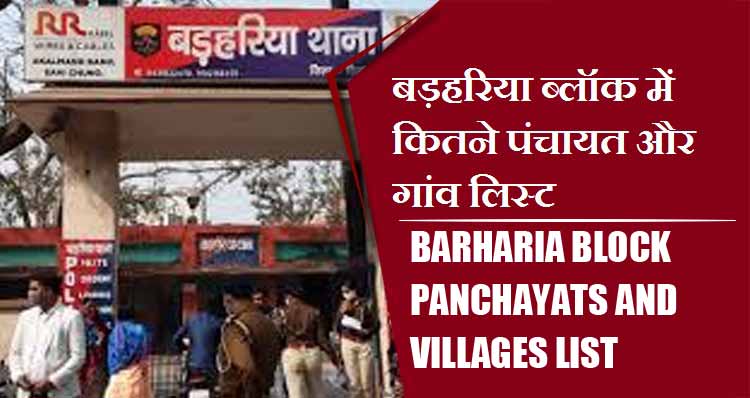 बड़हरिया ब्लॉक में कितने पंचायत और गांव लिस्ट | Barharia Block Panchayats and villages List