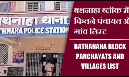 बथनाहा ब्लॉक में कितने पंचायत और गांव लिस्ट | Bathanaha Block Panchayats and Villages List