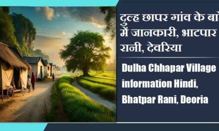 दुल्ह छापर गांव के बारे में जानकारी, भाटपार रानी, देवरिया | Dulha Chhapar Village information Hindi, Bhatpar Rani, Deoria