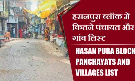 हसनपुरा ब्लॉक में कितने पंचायत और गांव लिस्ट | Hasan Pura Block Panchayats and villages List