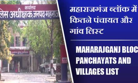 महाराजगंज ब्लॉक में कितने पंचायत और गांव लिस्ट | Maharajganj Block Panchayats and villages List