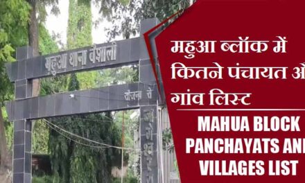 महुआ ब्लॉक में कितने पंचायत और गांव लिस्ट | Mahua Block Panchayats and villages List