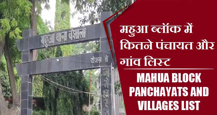 महुआ ब्लॉक में कितने पंचायत और गांव लिस्ट | Mahua Block Panchayats and villages List