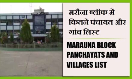 मरौना ब्लॉक में कितने पंचायत और गांव लिस्ट | Marauna Block Panchayats and villages List