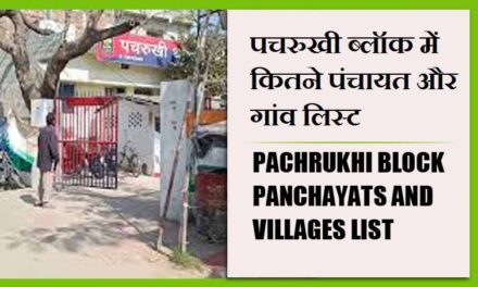 पचरुखी ब्लॉक में कितने पंचायत और गांव लिस्ट | Pachrukhi Block Panchayats and villages List