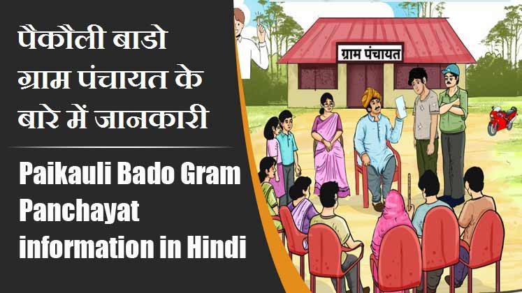 पैकौली बाडो ग्राम पंचायत के बारे में जानकारी । Paikauli Bado Gram Panchayat information in Hindi