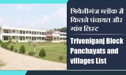 त्रिवेनीगंज ब्लॉक में कितने पंचायत और गांव लिस्ट | Triveniganj Block Panchayats and villages List