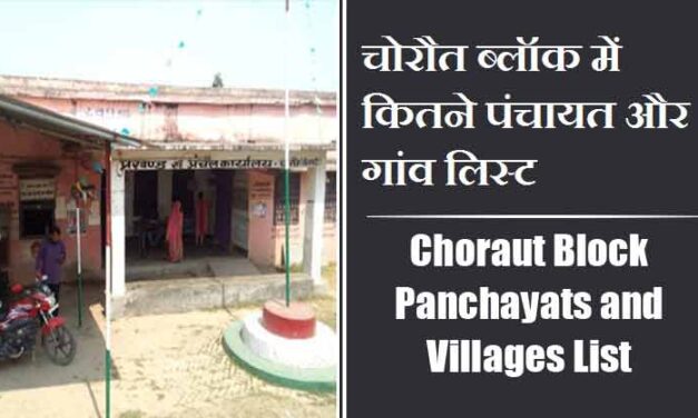 चोरौत ब्लॉक में कितने पंचायत और गांव लिस्ट | Choraut Block Panchayats and Villages List