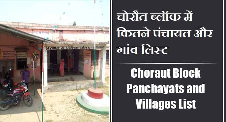चोरौत ब्लॉक में कितने पंचायत और गांव लिस्ट | Choraut Block Panchayats and Villages List