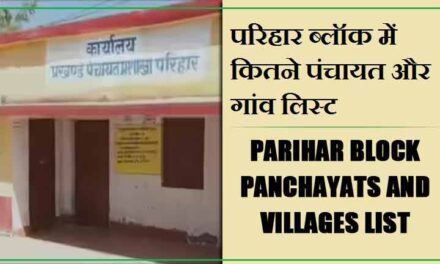 परिहार ब्लॉक में कितने पंचायत और गांव लिस्ट | Parihar Block Panchayats and Villages List
