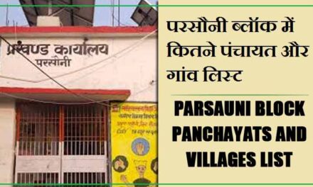 परसौनी ब्लॉक में कितने पंचायत और गांव लिस्ट | Parsauni Block Panchayats and Villages List