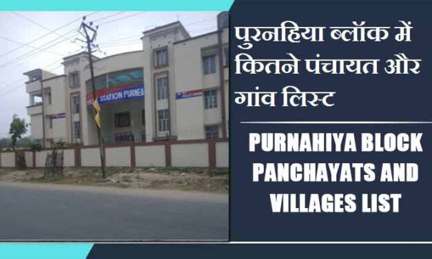 पुरनहिया ब्लॉक में कितने पंचायत और गांव लिस्ट | Purnahiya Block Panchayats and Villages List
