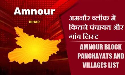 अमनौर ब्लॉक में कितने पंचायत और गांव लिस्ट | Amnour Block Panchayats and Villages List