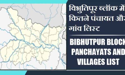 विभुतिपूर ब्लॉक में कितने पंचायत और गांव लिस्ट | Bibhutpur Block Panchayats and Villages List