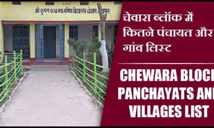 चेवारा ब्लॉक में कितने पंचायत और गांव लिस्ट | Chewara Block Panchayats and Villages List