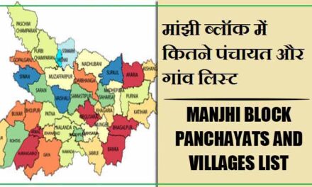 मांझी ब्लॉक में कितने पंचायत और गांव लिस्ट | Manjhi Block Panchayats and Villages List