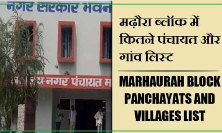 मढ़ौरा ब्लॉक में कितने पंचायत और गांव लिस्ट | Marhaurah Block Panchayats and Villages List