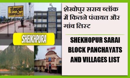 शेखोपुर सराय ब्लॉक में कितने पंचायत और गांव लिस्ट | Shekhopur Sarai Block Panchayats and Villages List